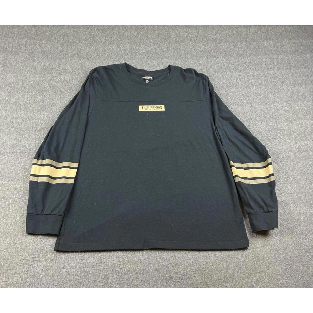 True Religion Black Mens Long Sleeve Mens Sz XXL